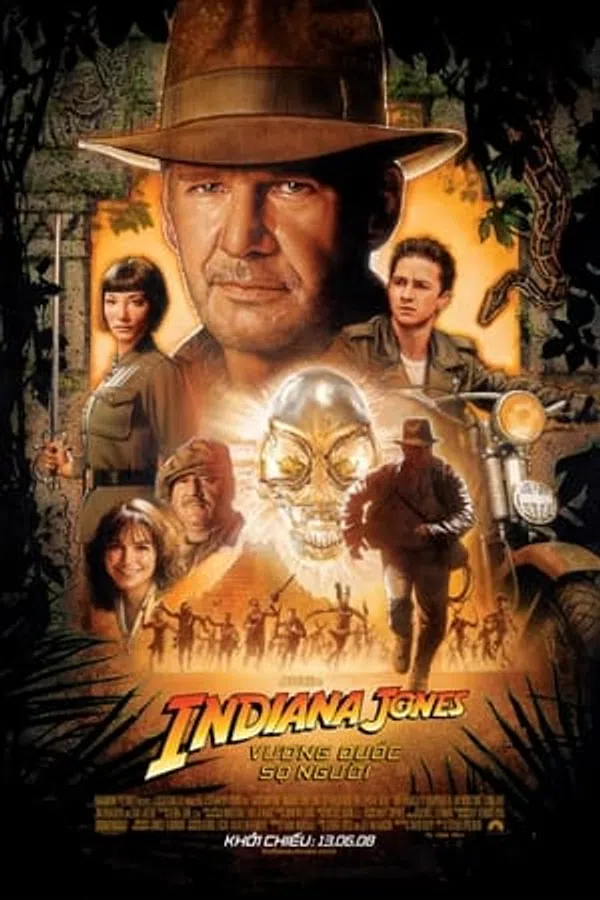 Poster phim Indiana Jones và Vương Quốc Sọ Người trên Xem Phim Fun